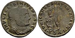 Ancient Coins - Ch gF Licinius I 308-324 AD Follis Thessalonica Mint Jupiter