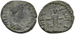 Ancient Coins - VF Faustina Junior Wife of Marcus Aurelius AE19 Ankyra in Abbaitis Artemis