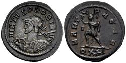 Ancient Coins - Ch VF Probus Ticinum Coded EQVITI Series VIRTVS PROBI AVG / MARTI PACIF