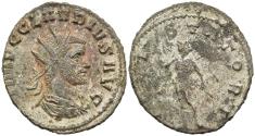 Ancient Coins - Claudius II Antoninianus Rome Jupiter Holding Scepter & Thunderbolt