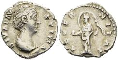 Ancient Coins - VF Diva Faustina Sr Augusta 138-141 AD Wife of Antoninus Pius AETERNITAS
