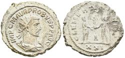 Ancient Coins - VF Probus 280-1 AD Antoninianus Emp Receives Victory from Jupiter
