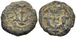 Ancient Coins - Judean King Herod the Great AE15 21-12 BC Anchor / Caduceus Between Cornucopias