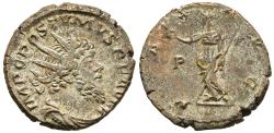 Ancient Coins - gVF Postumus Antoninianus Treveri Mint 268 AD Pax Holding Olive Branch & Scepter