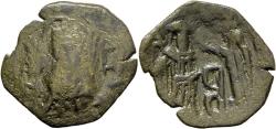 Ancient Coins - V Rare Byzantine Andronicus II Palaeologus AE19 St Demetrius/ Virgin Crowns Emp
