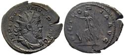 Ancient Coins - Rare Choice gVF Romano-Gallic Postumus Antoninianus 260 AD Victory Hurrying