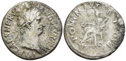 Ancient Coins - Trajan 98-117 AD Silver Denarius Vesta Seated Holds Patera & Torch
