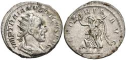 Ancient Coins - gVF Trajan Decius Silver Antoninianus Rome 249-251 AD Victory Raising Wreath