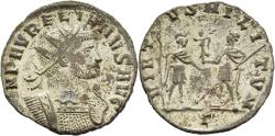 Ancient Coins - VF Aurelian Silvered Antoninianus Milan Mint 271-2 AD VIRTVS MILITVM