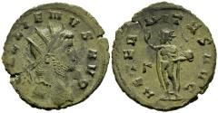 Ancient Coins - Gallienus 253-268 AD Antoninianus Sol Commanding Sun to Rise Globe