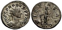 Ancient Coins - Probus 276-282 AD Antoninianus Lugdunum Mint Pietas Sacrificing over Altar