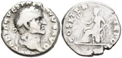 Ancient Coins - Vespasian Silver Denarius 70 AD Pax Olive Branch & Caduceus
