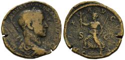 Ancient Coins - Severus Alexander AE30 Sestertius Pax Augusti Pax Raising Olive Branch