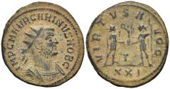 Ancient Coins - Choice VF Carinus Caesar Antoninianus Tripolis Mint Emperor Receiving Victory