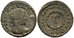Ancient Coins - VF Constantine II Caesar Treveri 323-4 AD VOT X in Wreath