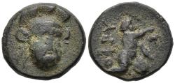 Ancient Coins - Rare F Ophrynion Troas 350-300 BC AE13 Head of Hector / Infant Dionysos