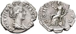 Ancient Coins - VF Faustina Jr Denarius Daughter of Antoninus Pius & Wife of Marcus Aurelius