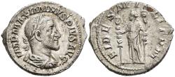 Ancient Coins - aEF Superb Portrait Maximinus I Thrax Silver Denarius Rome 236 AD