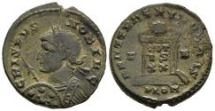 Ancient Coins - Crispus Caesar Centenionalis Londinium 322-3 AD Globe on Altar