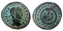 Ancient Coins - Crispus - Ae Nummus - CAESARVM NOSTRORVM - Arles - RIC.244 R1