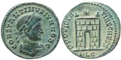 Ancient Coins - Constantinus II Caes - AE reduced Follis - PROVIDENTIAE CAESS - Lyon - RIC.229 - Quality