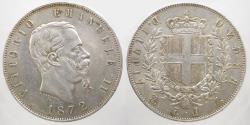 World Coins - Italy - Vittorio Emanuele II - 5 Lire 1872 - Milan - KM. 8.3