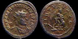 Ancient Coins - Maximianus - AE Aurelianus - VIRTVTI AVGG - Hercules and lion - Lyon mint