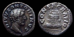 Ancient Coins - Antoninus Pius Denarius DIVVS ANTONINVS