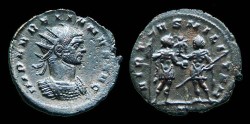 Ancient Coins - Aurelian Silvered Æ Aurelianus VIRTVS MILITVM - Milan