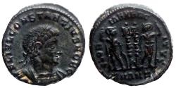 Ancient Coins - Constantius II Caes - AE nummus - GLORIA EXERCITVS - Antioch -RIC.88