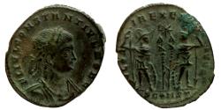 Ancient Coins - Constantius II Caes - Ae Nummus - GLORIA EXERCITVS - Arles - RIC. 347