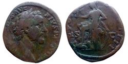 Ancient Coins - Antoninus Pius - AE Sestertius - TR POT XX COS IIII - RIC.963