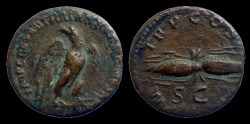 Ancient Coins - Hadrian - Orichalcum semis - Eagle - Rome