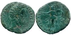 Ancient Coins - Commodus - AE Sestertius - MINER AV-G P M TR P XVI COS VI - RIC.582