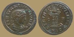 Ancient Coins - Constantine II - AE reduced follis - BEATA TRANQVILLITAS  - Lyon - RIC.148 r5