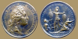 World Coins - Louis XIV - Medal - Strasbourg and Casale given to the King - 1681 - Restrike before 1830