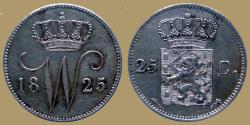 World Coins - NETHERLANDS - 25 cents 1825 - KM.48
