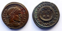 Ancient Coins - Constantine - AE reduced follis - DN CONSTANTINI MAX AVG - Arles mint