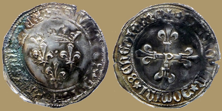 World Coins - FRANCE - Louis XI - Gros du Roi - Perpignan mint