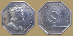 World Coins - France - Notarial Token - AR jeton - SENS - Bust of SAINT LOUIS 