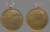 World Coins - FRANCE - Gilt AE medal - Ballooning - 1879