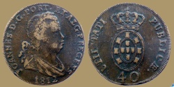 World Coins - Portugal - Joannes - 40 Reis, Pataco 1812 - nice for type