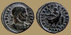 Ancient Coins - Licinius I - AE reduced follis - IOVI CONSERVATORI AVG - Eagle flying - Arles - RIC.197