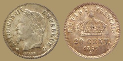 World Coins - France - Napoleon III - 20 centimes 1867 A 