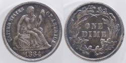 Us Coins - USA - Seated Liberty - Dime 1884 - nice quality