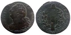 World Coins - FRANCE - Constitution - Louis XVI - 2 sols 1792 AA Metz - KM. 603.2