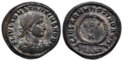 Ancient Coins - Constantius II Caes - Nummus - VOT X - Thessalonica - NOT in RIC. - Mule