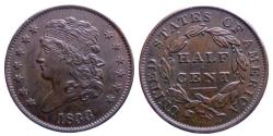 Us Coins - Half cent 1833 - high grade