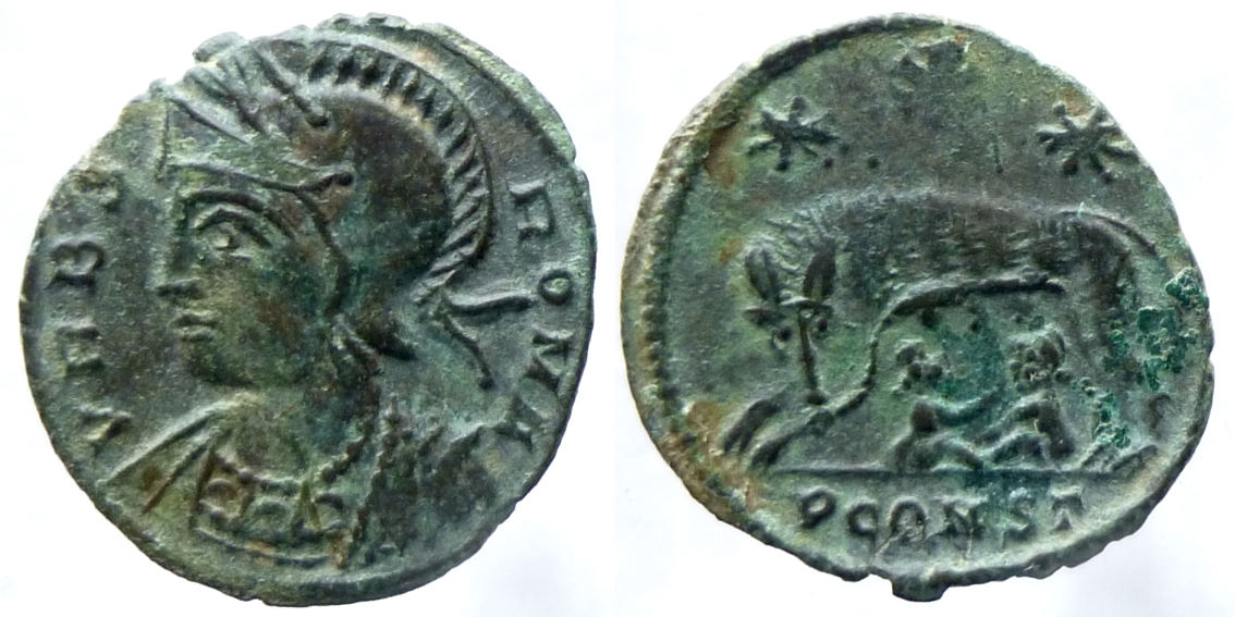 URBS ROMA - Ae nummus - Arles - RIC. 400 R4 - Chi-Rho | Roman