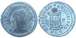 Ancient Coins - Crispus - Ae Nummus - BEATA TRANQVILLITAS - Lyon - RIC. 166 S